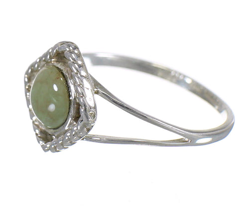 Genuine Sterling Silver Southwest Turquoise Ring Size 6-1/4 YX73860